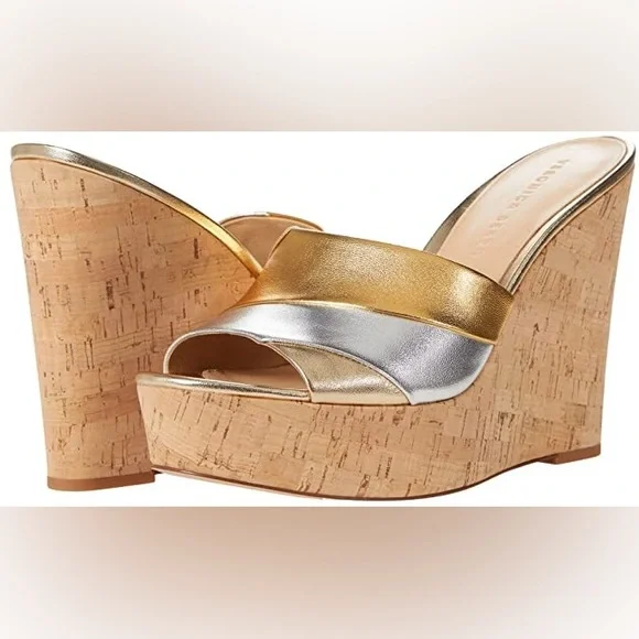 Veronica Beard Dali Patchwork Wedge Sandal - Picture 2 of 3